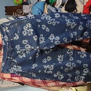 Loving flowered jeans